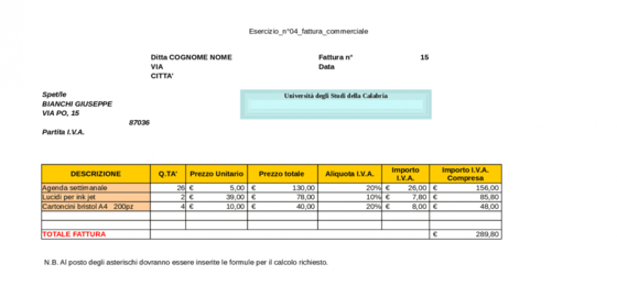 Come fare una fattura commerciale? 