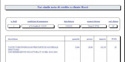 Modello Nota di Credito Excel - Come Fare a Crearla e Cosa deve Contenere