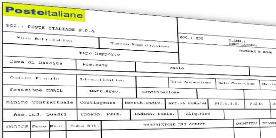Busta paga dipendenti Poste Italiane, come leggerla e come stamparla.