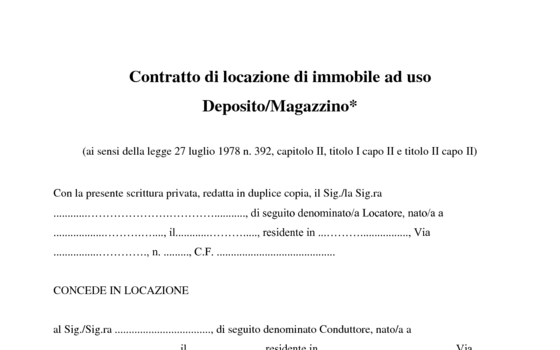 Fac Simile Lettera Restituzione Caparra Deposito Cauzionale Affitto