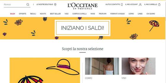 Offerte su l'e-shop L'Occitane en Provence prezzi scontati per tutti