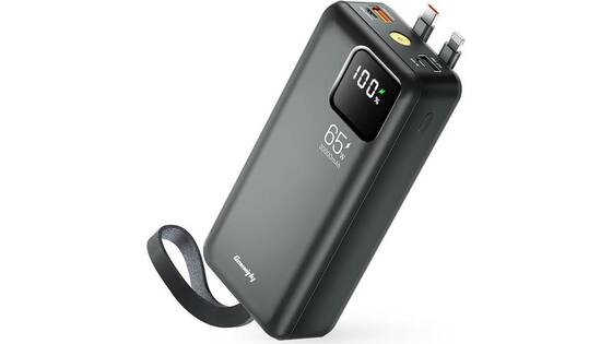 Power Bank da 65W 27000 mAh cavi USB-C e iOS integrati