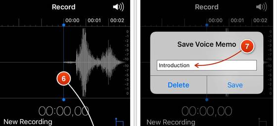 App registratore audio su iPhone