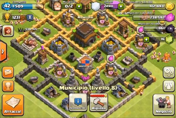 Clash of Clans Villaggi Municipio 8