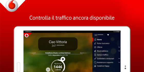 App My Vodafone Verifica Credito Residuo per non restare fuori rete