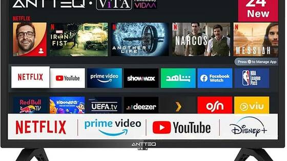 Antteq Smart TV 24 con Netflix Prime Video Rakuten TV Youtube